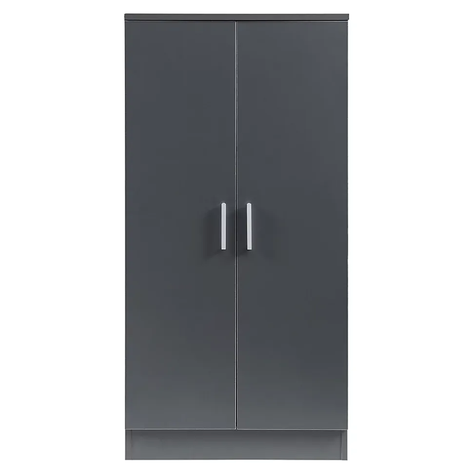 Armoire à chaussures Notribontaa avec 2 portes 108 x 55 x 35 cm anthracite en.casa