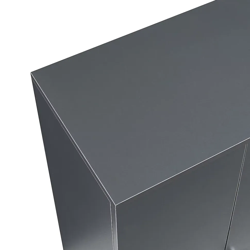 Armoire à chaussures Notribontaa avec 2 portes 108 x 55 x 35 cm anthracite en.casa