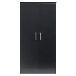 Armoire à chaussures Notribontaa avec 2 portes 108 x 55 x 35 cm noir en.casa