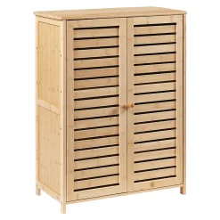 Armoire à chausures Klamp bambou 88 x 66 x 33 cm naturel en.casa