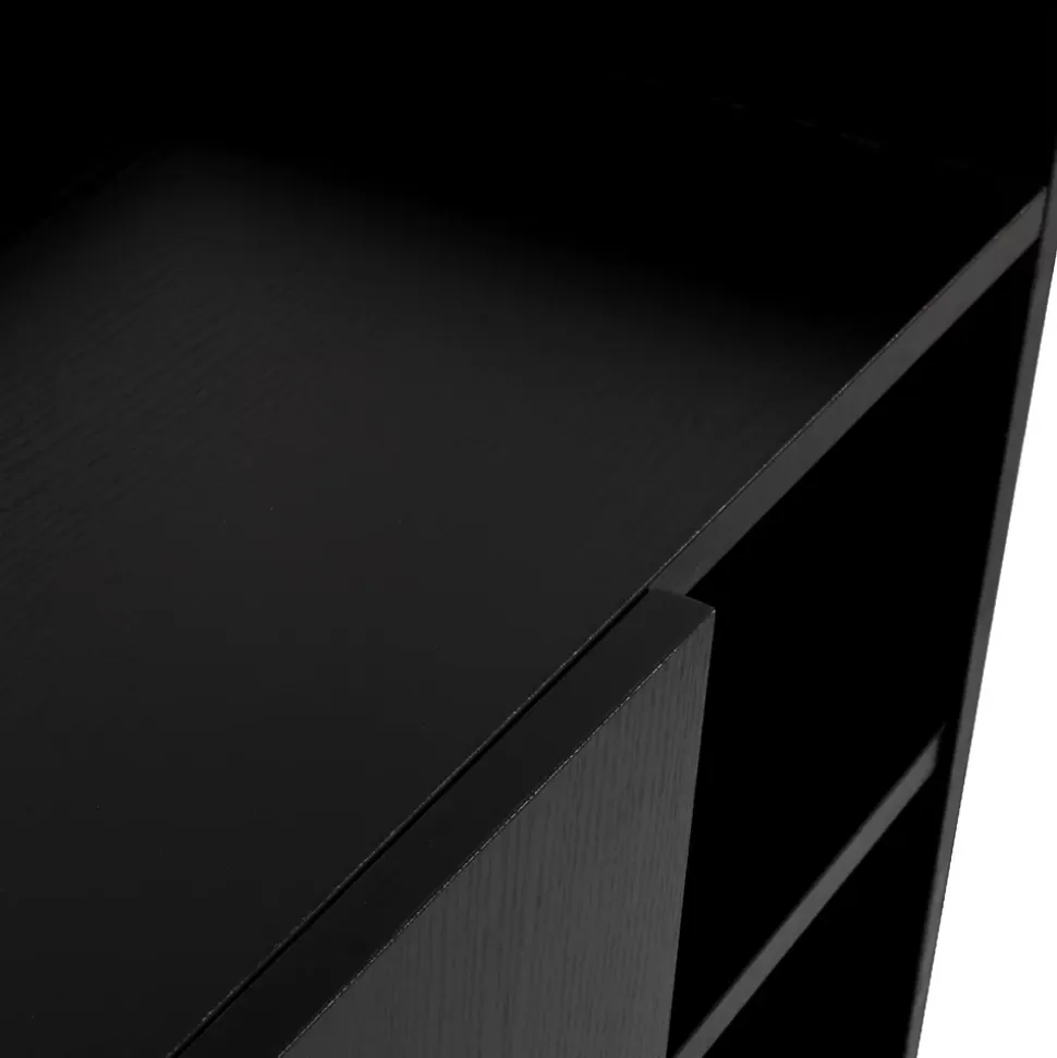 Armoire / etagere / meuble a chaussures très pratique en panneaux de particules noir