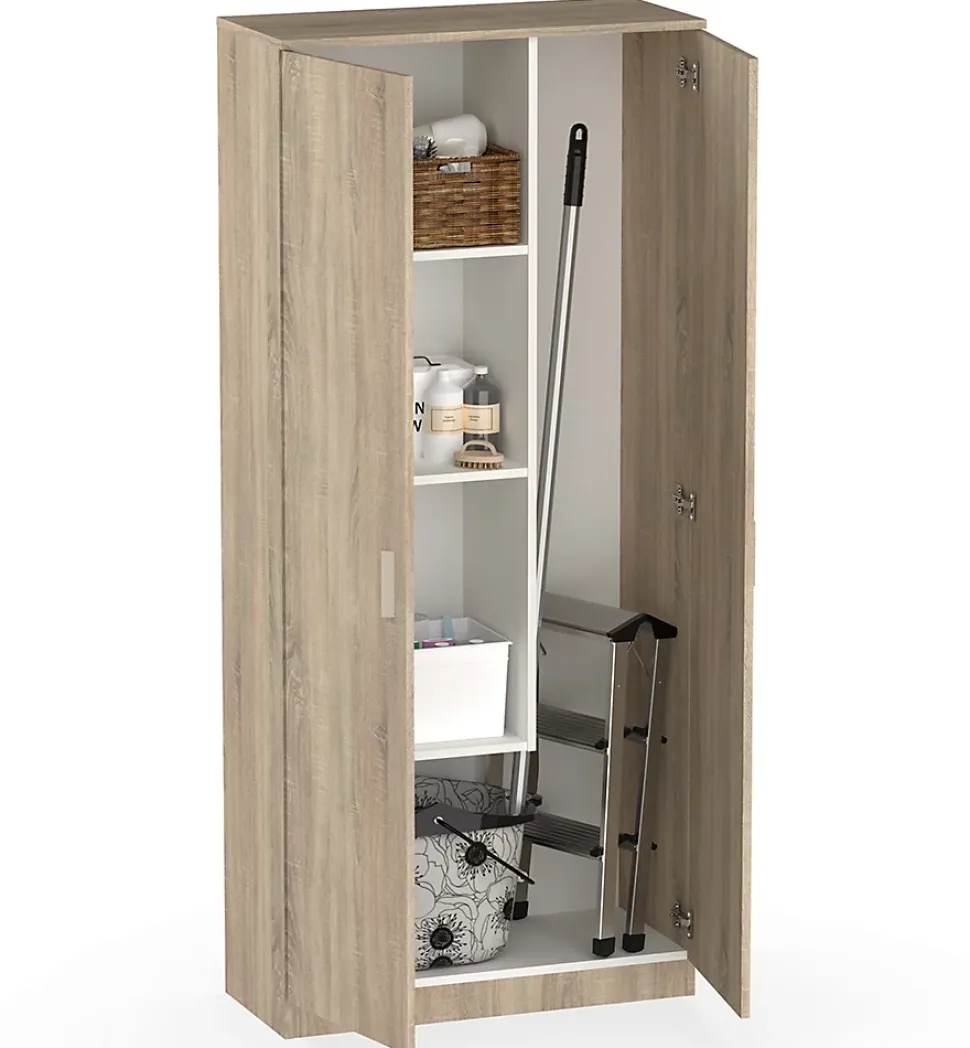 Armoire / meuble de rangement coloris Cambrian - Hauteur 180 x Longueur 80 x Profondeur 35 cm
