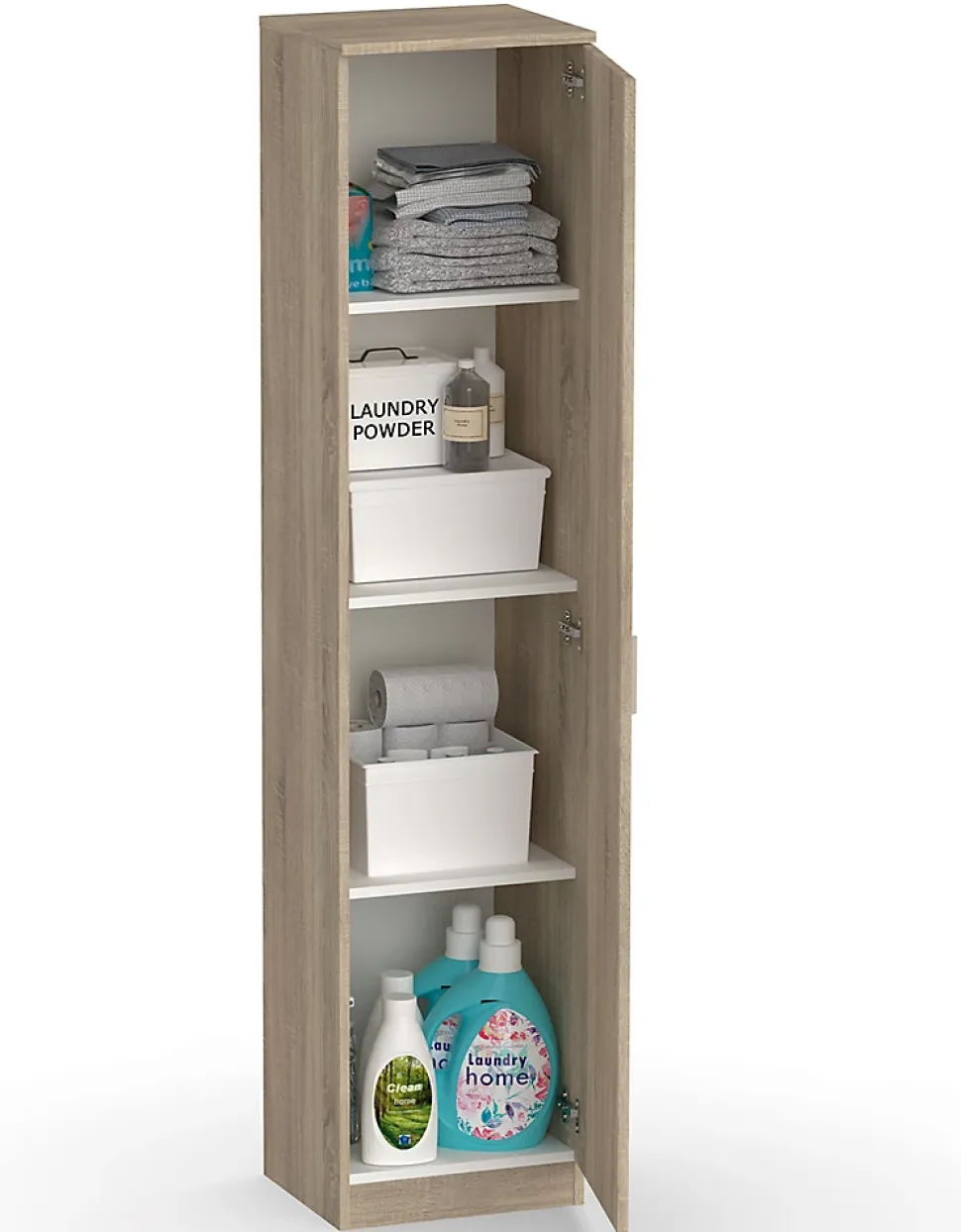 Armoire / meuble de rangement coloris cambrian - Hauteur 180 x Longueur 40 x Profondeur 35 cm