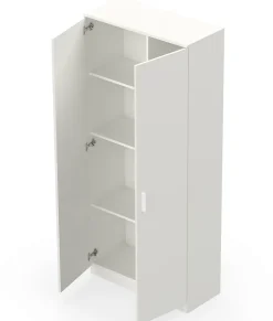 Armoire / meuble de rangement coloris blanc - Hauteur 180 x Longueur 80 x Profondeur 35 cm