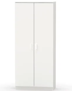 Armoire / meuble de rangement coloris blanc - Hauteur 180 x Longueur 80 x Profondeur 35 cm