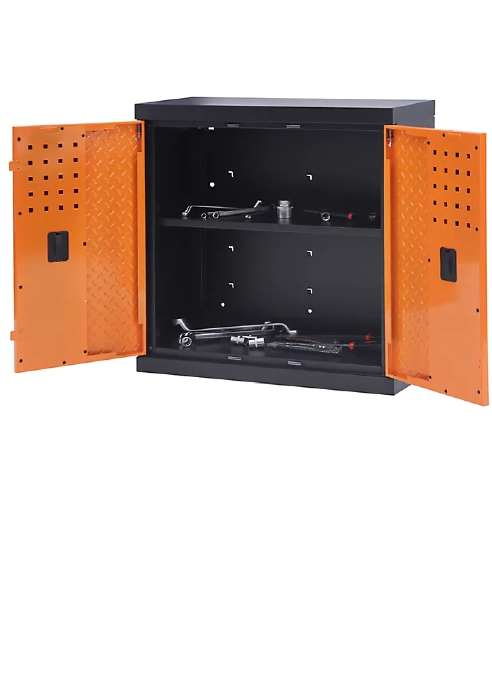 Armoire à outils murale en métal Magnusson noir et orange
