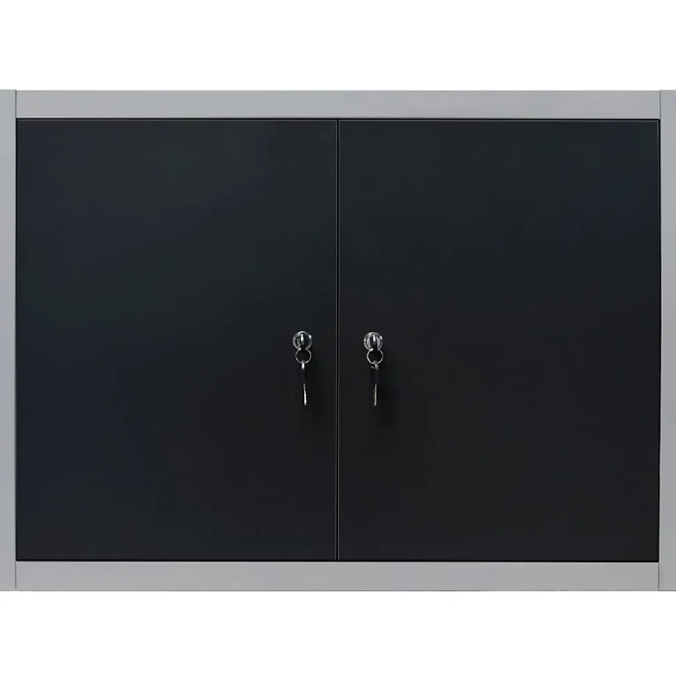 Armoire à outils murale Style Industriel Métal Gris et noir vidaXL