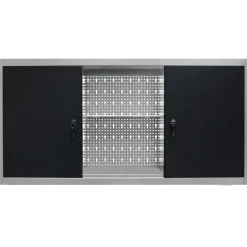 Armoire à outils murale Style Industriel Métal Gris et noir vidaXL