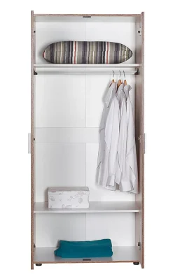 Armoire / placard de rangement de 2 portes coloris Chêne Cambrian - longueur 80 x profondeur 47 x hauteur 187 cm