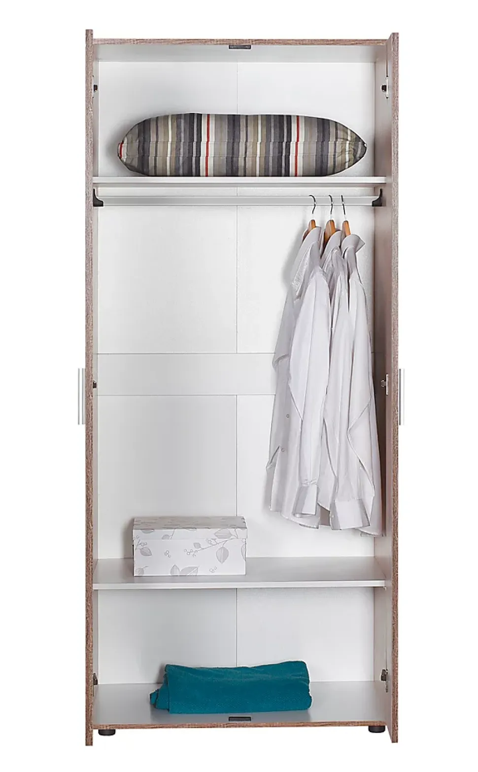 Armoire / placard de rangement de 2 portes coloris Chêne Cambrian - longueur 80 x profondeur 47 x hauteur 187 cm