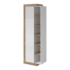Armoire 1 porte Azior Blanc et Bois