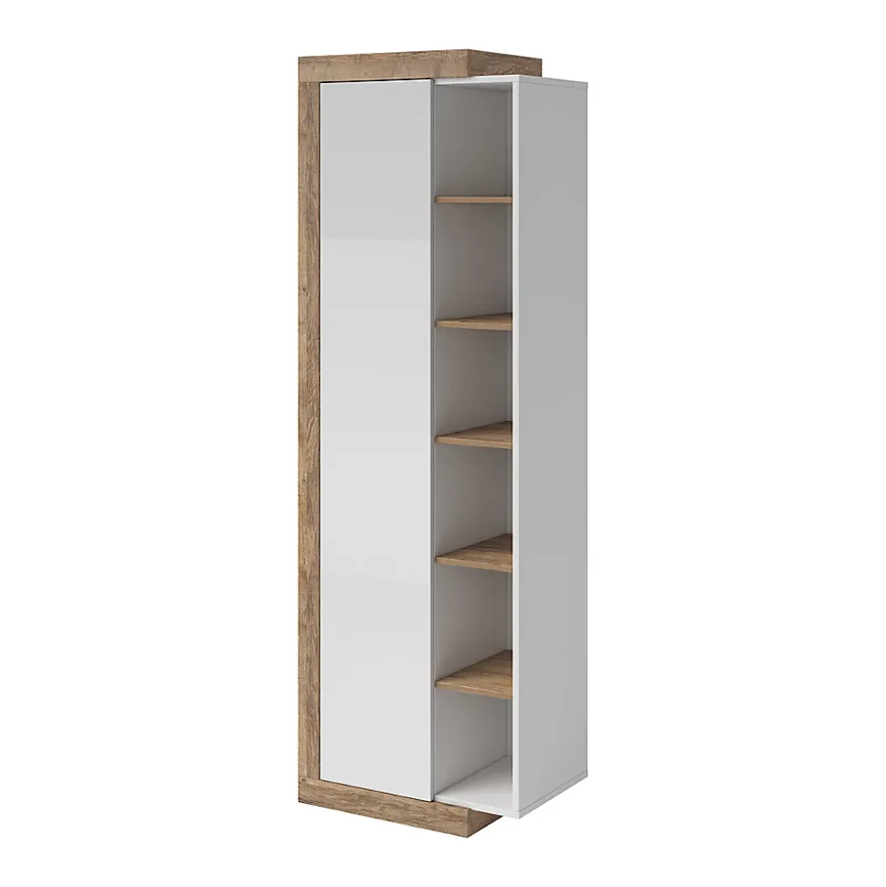 Armoire 1 porte Azior Blanc et Bois