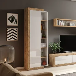 Armoire 1 porte Azior Blanc et Bois