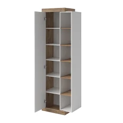 Armoire 1 porte Azior Blanc et Bois