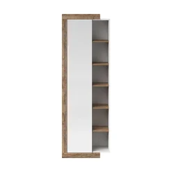 Armoire 1 porte Azior Blanc et Bois