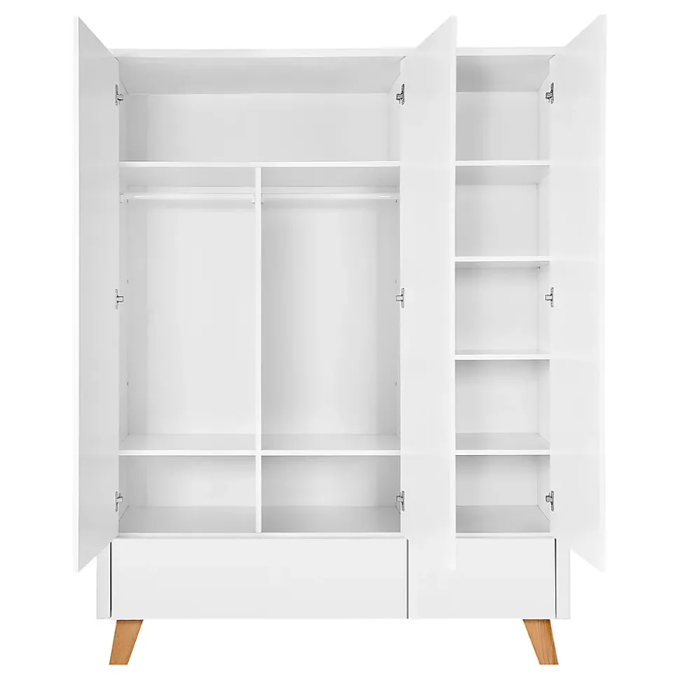 Armoire 3 portes 2 tiroirs Novelies Zara Blanc