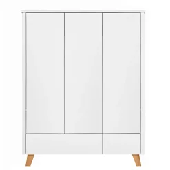 Armoire 3 portes 2 tiroirs Novelies Zara Blanc