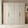 Armoire 4 portes avec 2 tringle et tiroirs 200 cm FRAME grège