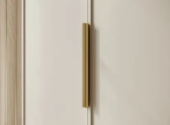 Armoire 4 portes avec 2 tringle et tiroirs 200 cm FRAME grège