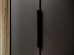 Armoire 3 portes avec deux tringles 150 cm FRAME noir