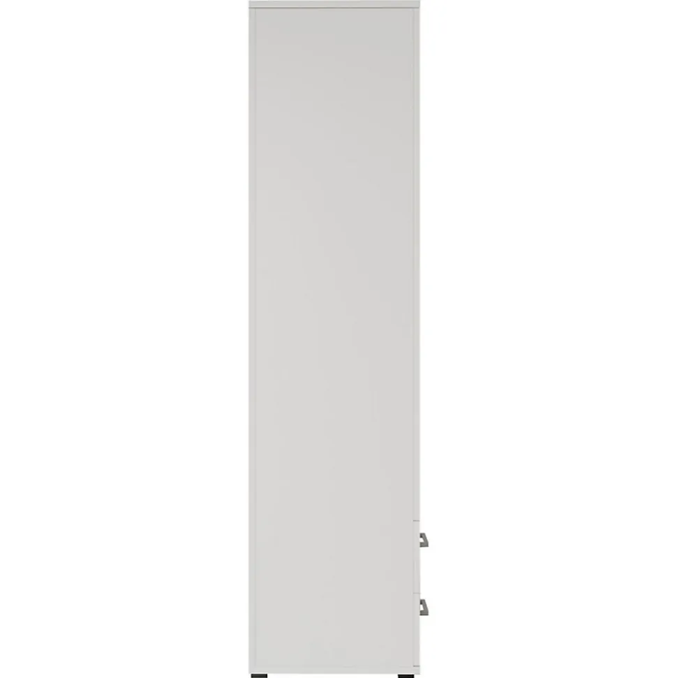 Armoire 2 portes avec miroir TOM Dimensions H185 x L80 x P52 cm Coloris blanc Style design