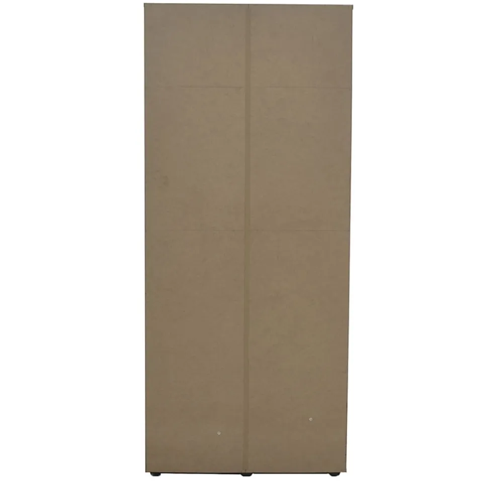 Armoire 2 portes avec miroir TOM Dimensions H185 x L80 x P52 cm Coloris blanc Style design