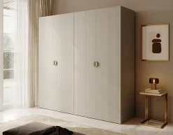 Armoire 4 portes avec tringle et tiroirs 200 cm FRAME grege