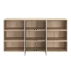Armoire 6 portes battantes gris clair et effet chêne GoodHome Atomia H. 112 x L. 225 x P. 35 cm