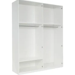 Armoire 4 Portes 180cm collection VERONA. Coloris blanc brillant
