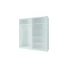 Armoire 2 portes coulissantes avec miroir - 150 cm- blanc alpin mat - collection ARSALA