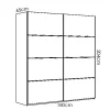 Armoire à portes coulissantes coloris blanc brillant - Longueur 180 x Profondeur 65 x Hauteur 204 cm