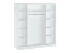 Armoire 2 portes coulissantes - Avec miroir - L200 cm - Blanc - OCHIRA