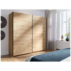 Armoire 2 portes coulissantes 200 cm - chene - Collection ARSALA