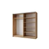 Armoire 2 portes coulissantes avec miroir- 150 cm - couleur chene - collection ARSALA