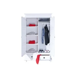 Armoire 2 Portes en Bois "Coraze" 199cm Blanc