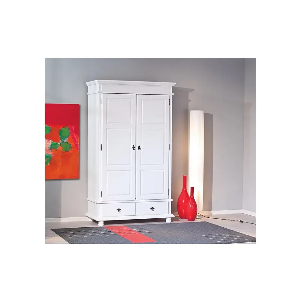 Armoire 2 Portes en Bois "Coraze" 199cm Blanc