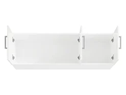 Armoire 3 portes et 6 tiroirs - L136 cm - Blanc + Réhausse - BELOMY