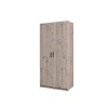 Armoire 2 portes FLEX Chene wellington et gris graphite Style moderne avec penderie