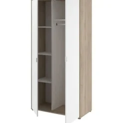 Armoire 2 portes Parisot AALBORG Chêne et Blanc 100 x 50,2 x 204 cm