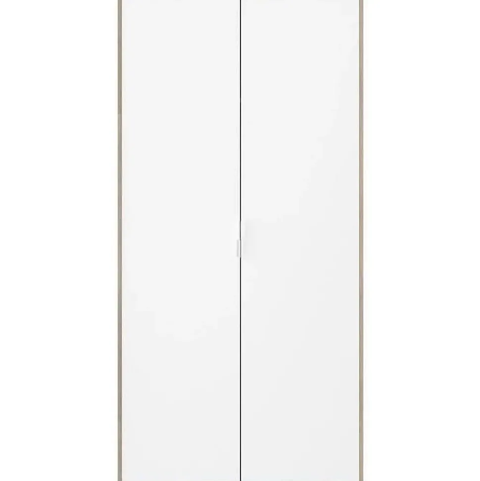 Armoire 2 portes Parisot AALBORG Chêne et Blanc 100 x 50,2 x 204 cm