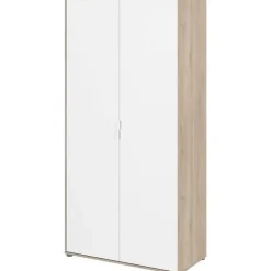 Armoire 2 portes Parisot AALBORG Chêne et Blanc 100 x 50,2 x 204 cm