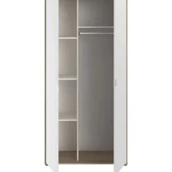 Armoire 2 portes Parisot AALBORG Chêne et Blanc 100 x 50,2 x 204 cm