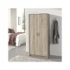 Armoire 2 portes REY coloris chene sonoma 80 x 180 x 50 cm