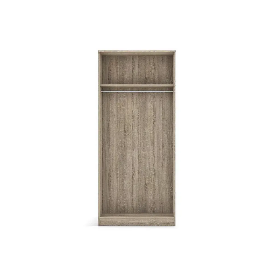 Armoire 2 portes REY coloris chene sonoma 80 x 180 x 50 cm