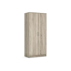 Armoire 2 portes REY coloris chene sonoma 80 x 180 x 50 cm