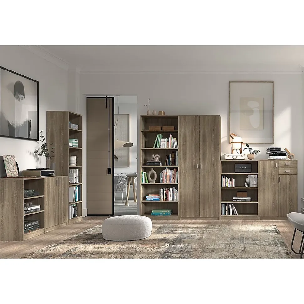 Armoire 2 portes TOLLY Chene sonoma H195 cm