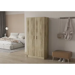 Armoire 2 portes TOLLY Chene sonoma L75 cm