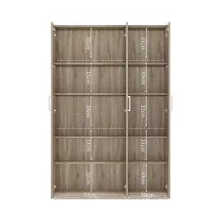 Armoire 3 portes TOM Chene sonoma Grand espace de rangement