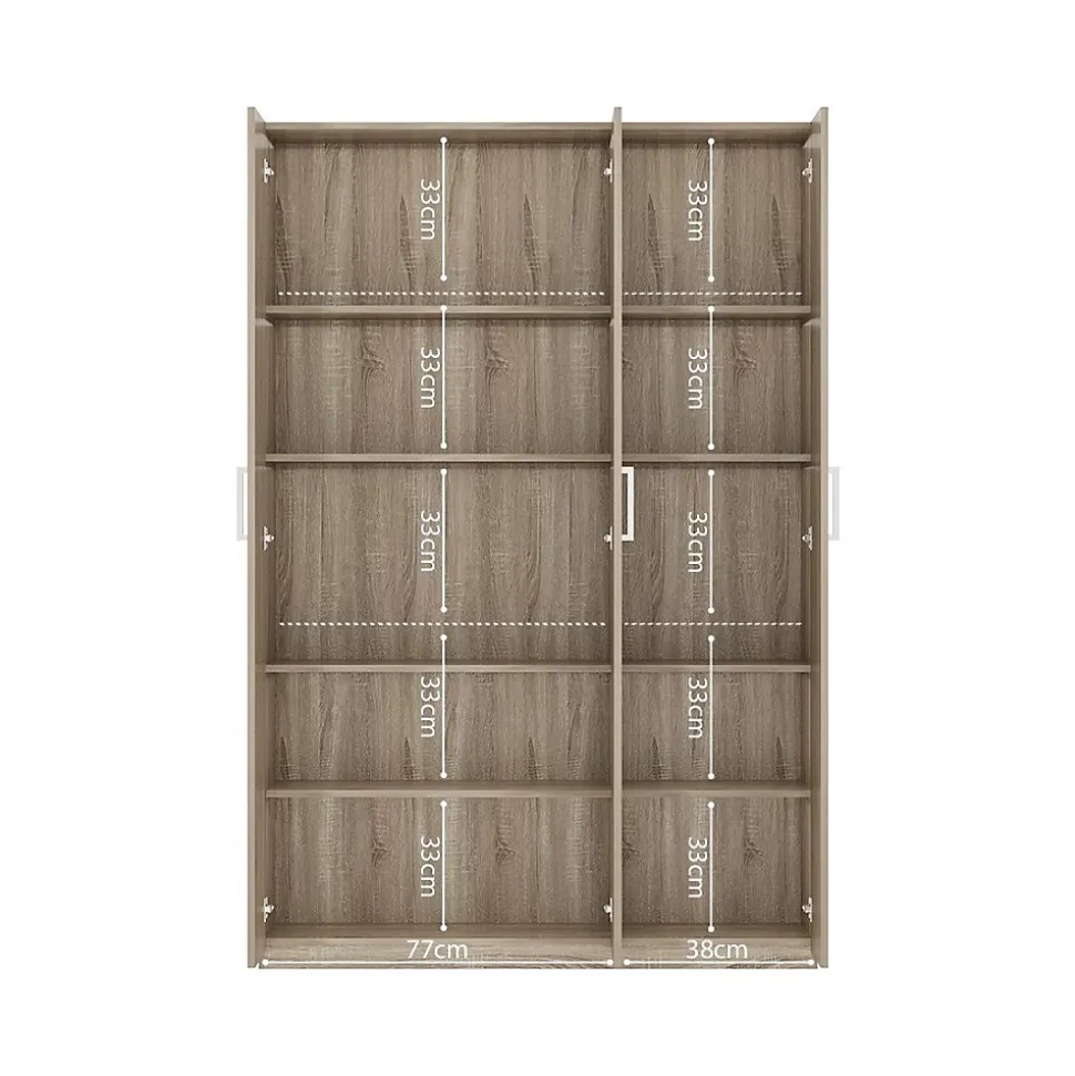 Armoire 3 portes TOM Chene sonoma Grand espace de rangement