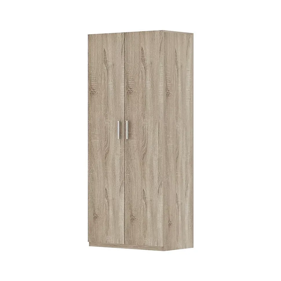 Armoire 2 portes TOM Chene sonoma Largeur 80 cm